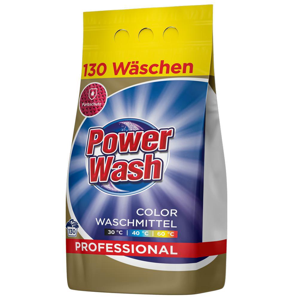 Пральний порошок Power Wash Professional Color 7,8 кг, для кольорової білизни, 130 циклів прання, п/е (4260145997344)