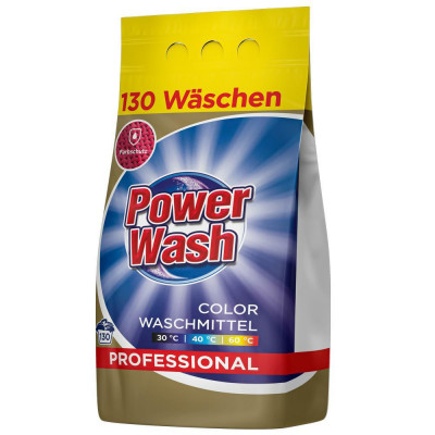 Пральний порошок Power Wash Professional Color 7,8 кг, для кольорової білизни, 130 циклів прання, п/е (4260145997344)