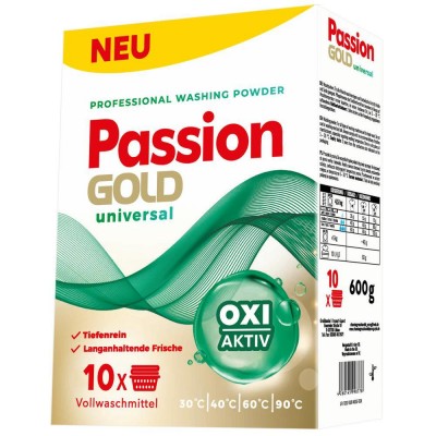 Стиральный порошок Passion Gold Universal 600 гр, 10 циклов стирки, картон (4260145998945)