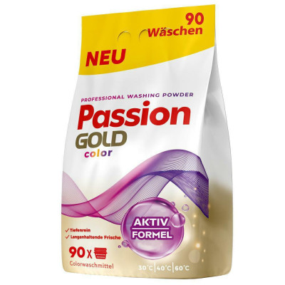 Пральний порошок Passion Gold Color prof 5,4 кг, для кольорової білизни, 90 циклів прання, п/е (4260145998976)