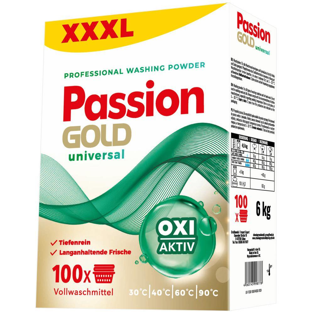 Стиральный порошок Passion Gold Universal prof 6 кг, 100 циклов стирки, картон (4260145998778)