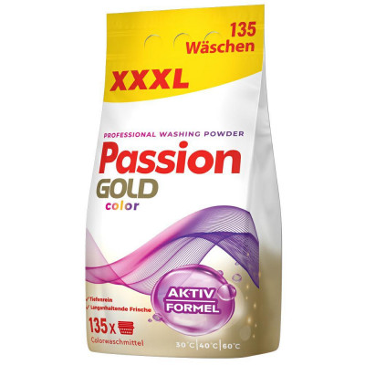 Пральний порошок Passion Gold Color prof 8,1 кг, для кольорової білизни, 135 циклів прання, п/е (4260145998891)