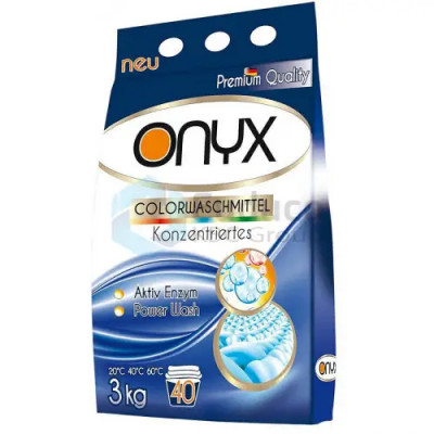 Пральний порошок Onyx Color 3 кг, для кольорових речей, 40 циклів прання, п/е (4260145999881)