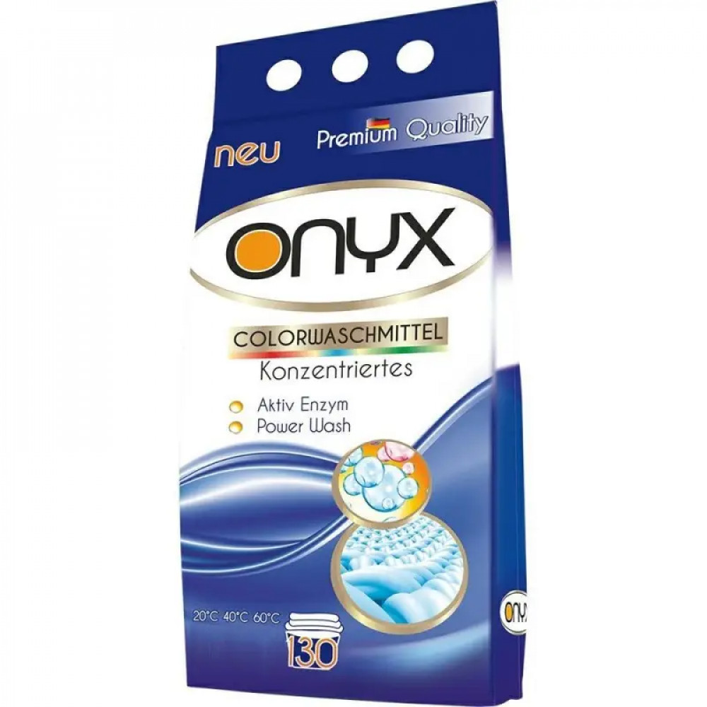 Пральний порошок Onyx Color 8,45 кг, для кольорових речей, 130 циклів прання, п/е (4260145998969)