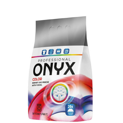 Пральный порошок ONYX Professional Color 1,2 кг, для кольорових речей, 20 циклів прання, (4260310180120)
