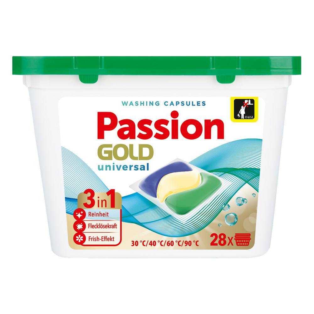 Капсулы для стирки Passion Gold 3in1 Universal 28 шт, для всех типов вещей, (4260145970781)