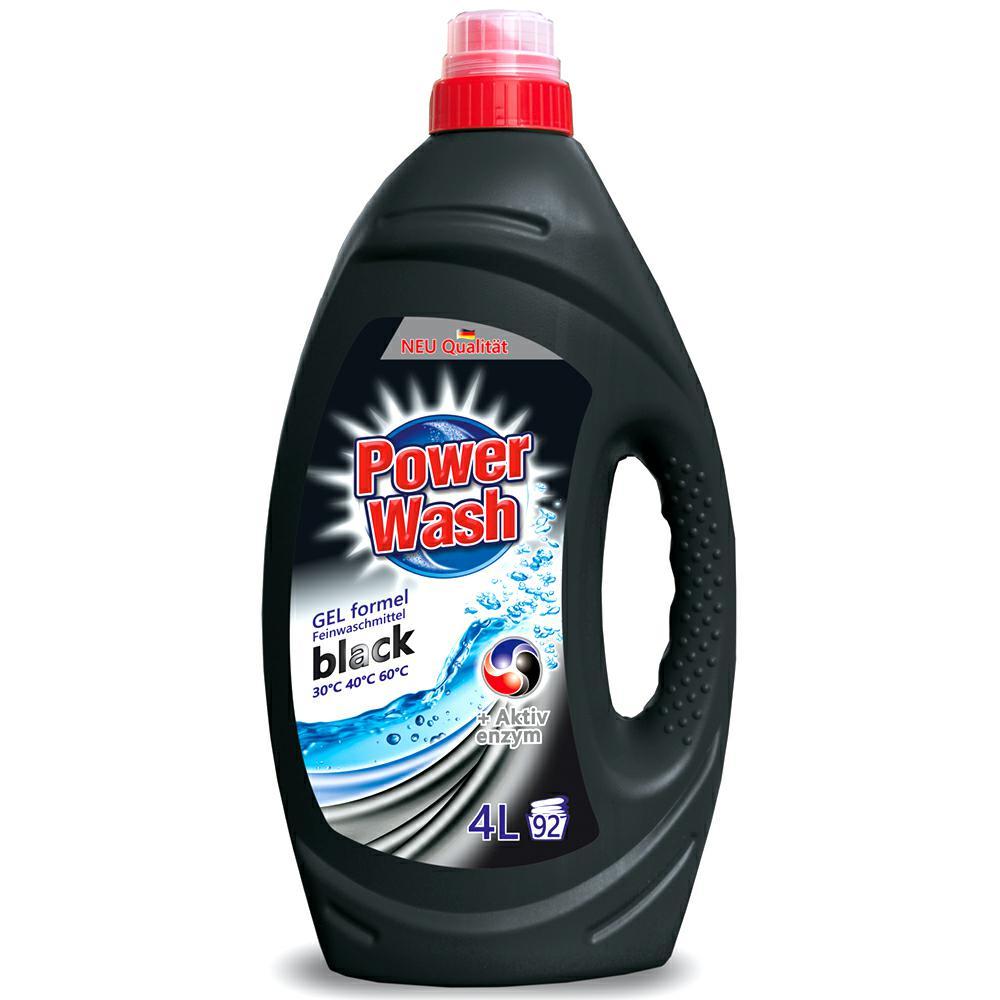 Гель для стирки темных и черных тканей Power Wash Black 4л, 92 цикла стирки,(4260145991946)