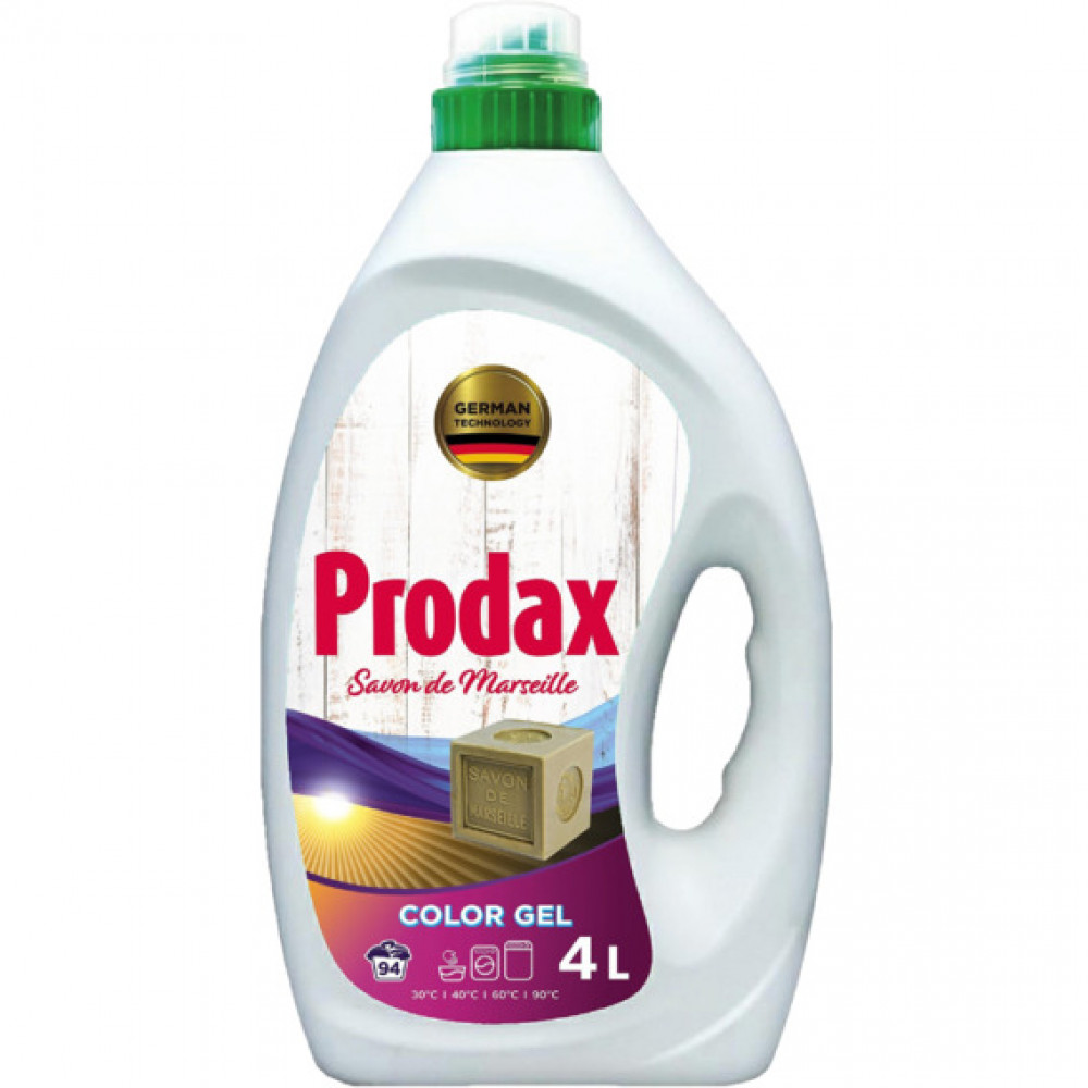 Гель для прання кольорової білизни Prodax Color 4 л, 100 циклів прання, (4260145997801)