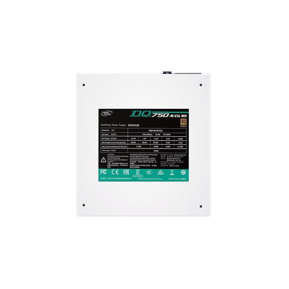 Блок питания DeepCool DQ750 (DQ750-M-V2L WH) 750W