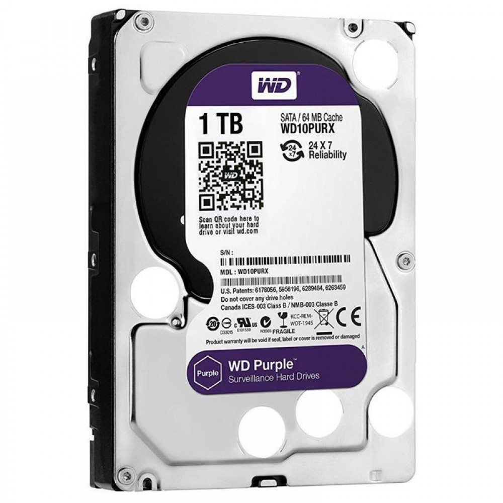 Жорсткий диск Western Digital Purple 1TB (WD10PURZ)