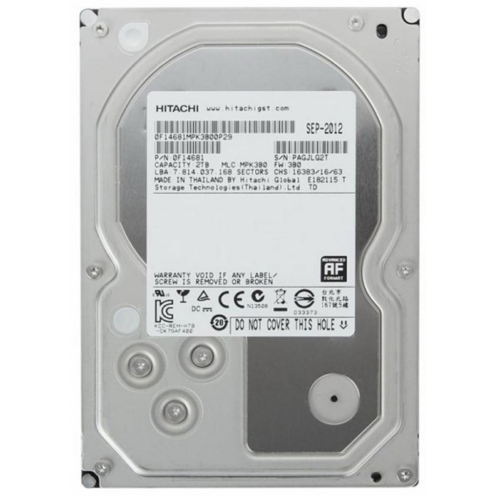 Накопитель HDD SATA 2.0TB Hitachi (HGST) Ultrastar 7K4000 7200rpm 64MB (HUS724020ALA640/0F14690) Refurbished