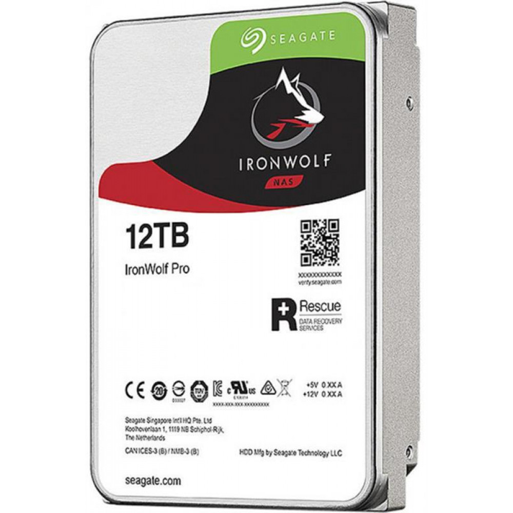 Накопитель HDD SATA 12.0TB Seagate IronWolf Pro NAS 7200rpm 256MB (ST12000NE0008)