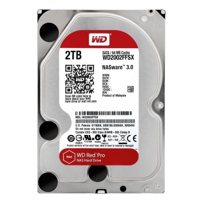 Накопитель HDD SATA 2.0 TB WD Red Pro NAS 7200rpm 64MB (WD2002FFSX)