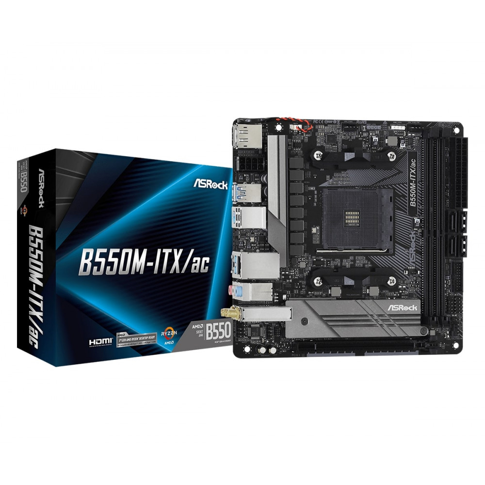 Материнская плата ASRock B550M-ITX/AC Socket AM4