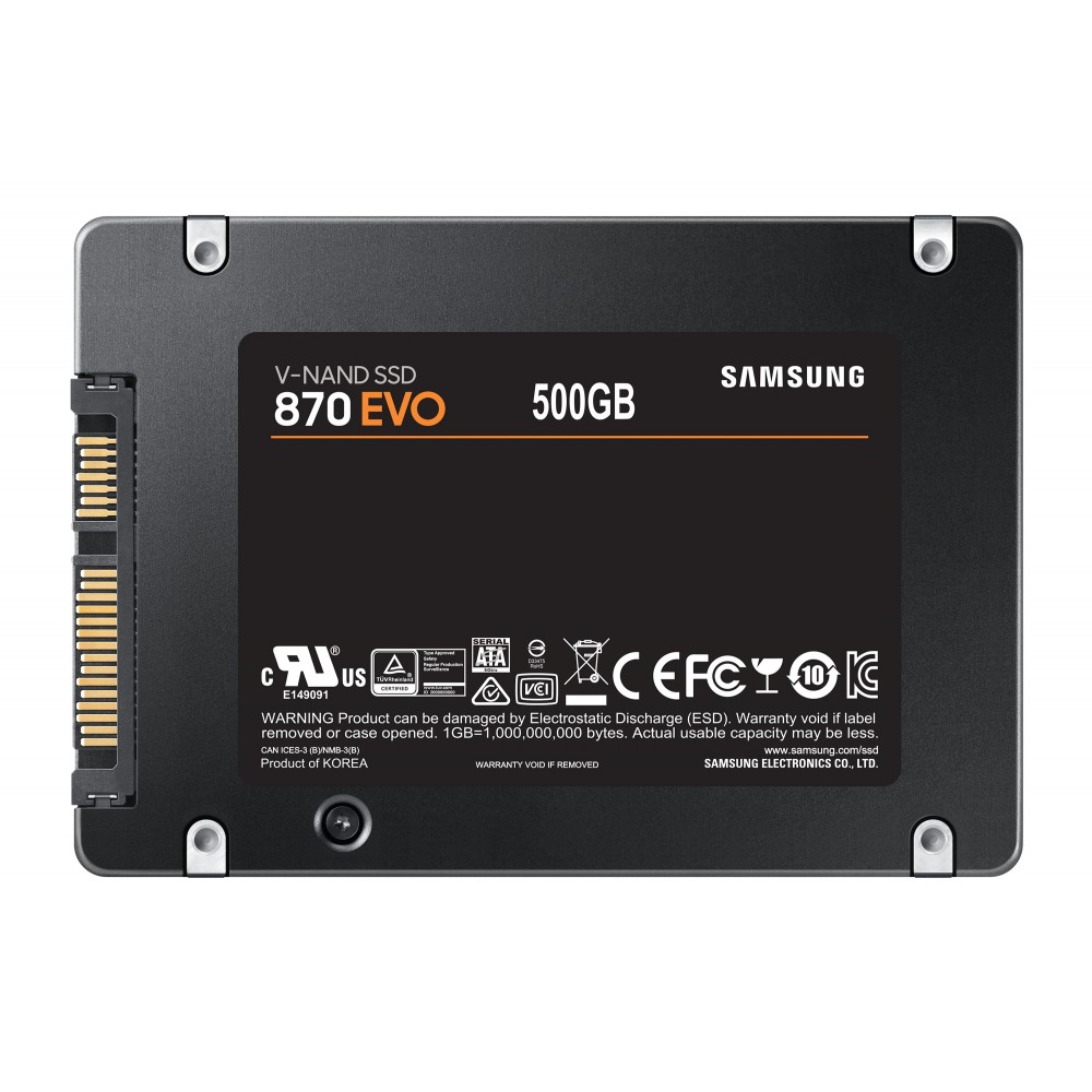 Накопичувач SSD 500GB Samsung 870 EVO 2.5" SATAIII MLC (MZ-77E500B/EU)