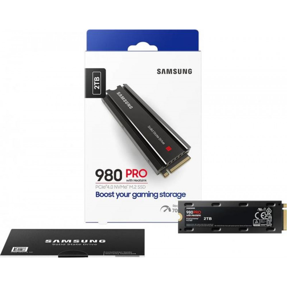 Накопитель SSD 2ТB Samsung 980 PRO M.2 2280 PCIe 4.0 x4 NVMe V-NAND MLC (MZ-V8P2T0CW)