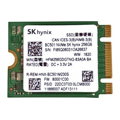 Накопитель SSD 256GB SK hynix BC501 M.2 2230 NVMe PCIe 3.0 x4 (HFM256GDGTNG-83A0A)