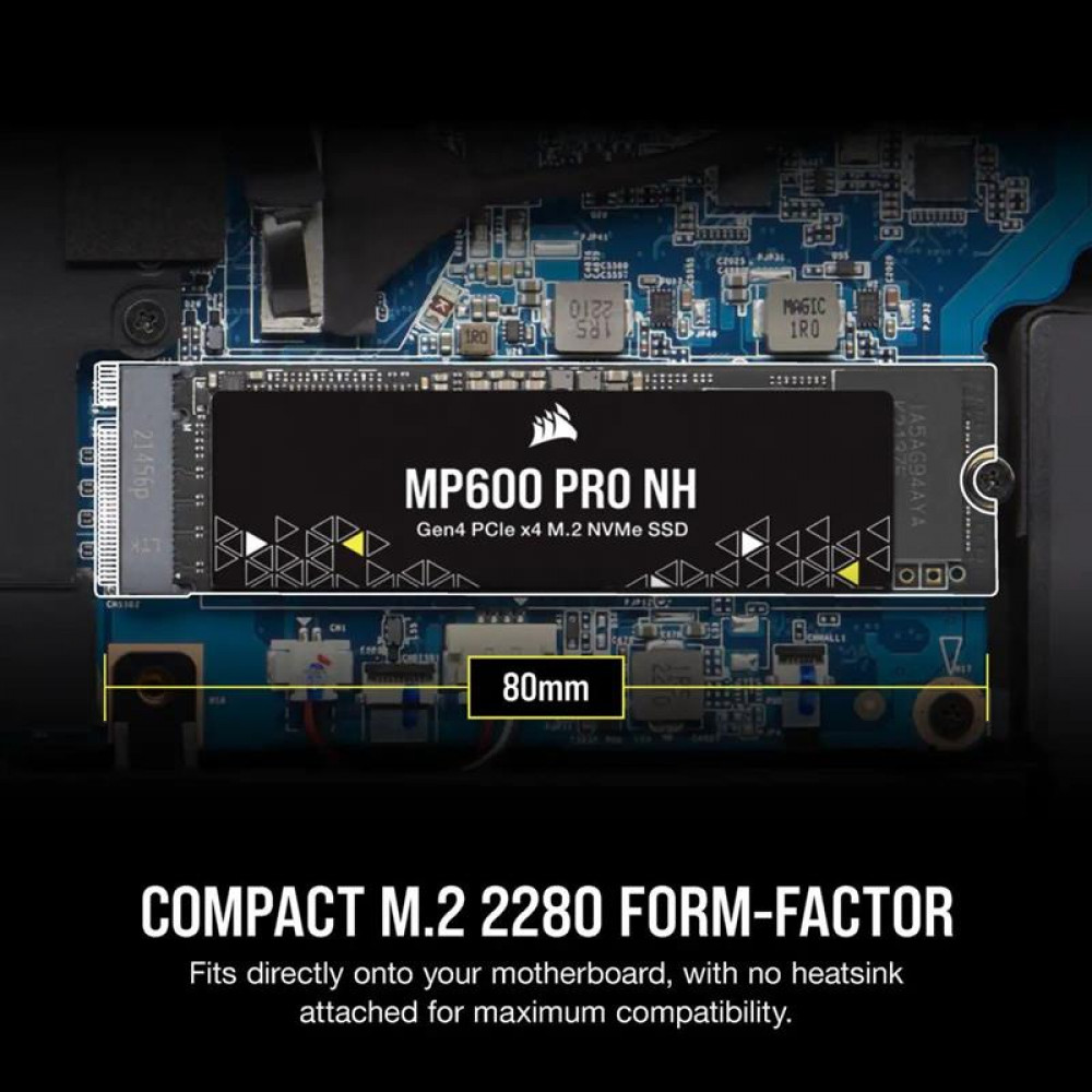 Накопитель SSD 1TB M.2 NVM Corsair MP600 Pro NH M.2 2280 PCIe Gen4.0 x4 3D TLC (CSSD-F1000GBMP600PNH)