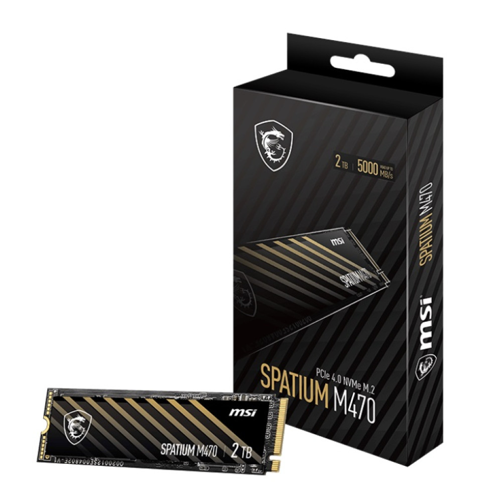 Накопитель SSD 2TB MSI Spatium M470 M.2 2280 PCIe 4.0 x4 NVMe 3D NAND TLC (S78-440Q470-P83)