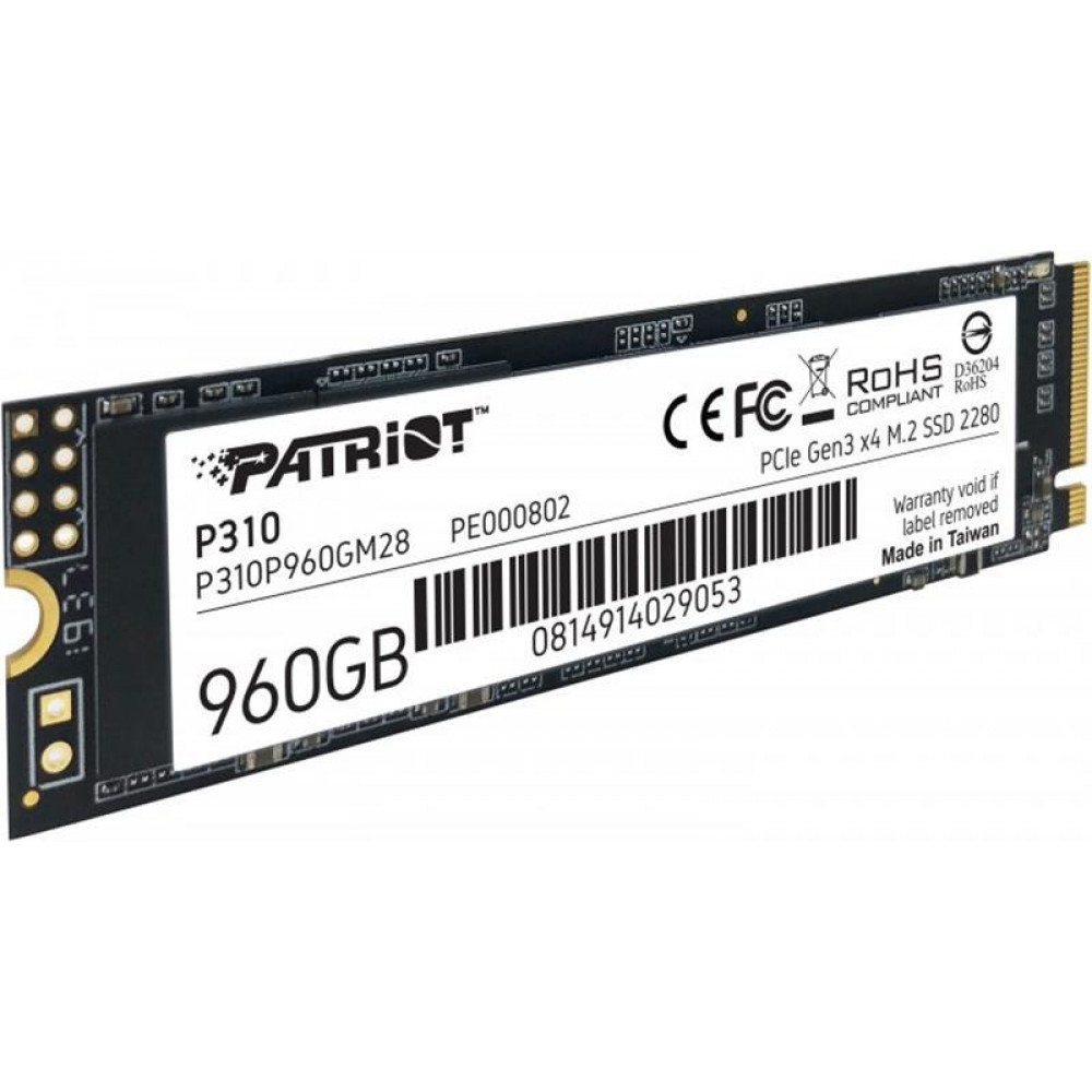 Накопитель SSD 960GB Patriot P310 M.2 2280 PCIe NVMe 3.0 x4 TLC (P310P960GM28)