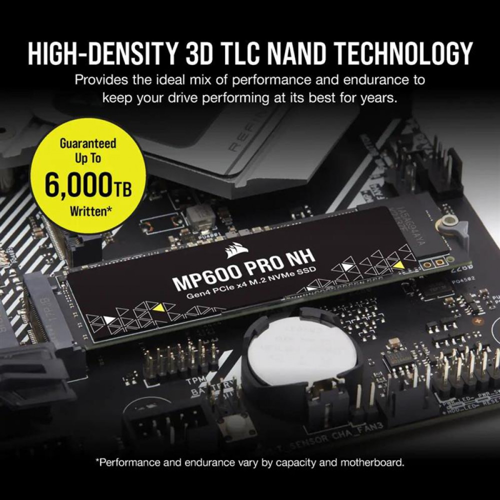 Накопитель SSD 1TB M.2 NVM Corsair MP600 Pro NH M.2 2280 PCIe Gen4.0 x4 3D TLC (CSSD-F1000GBMP600PNH)