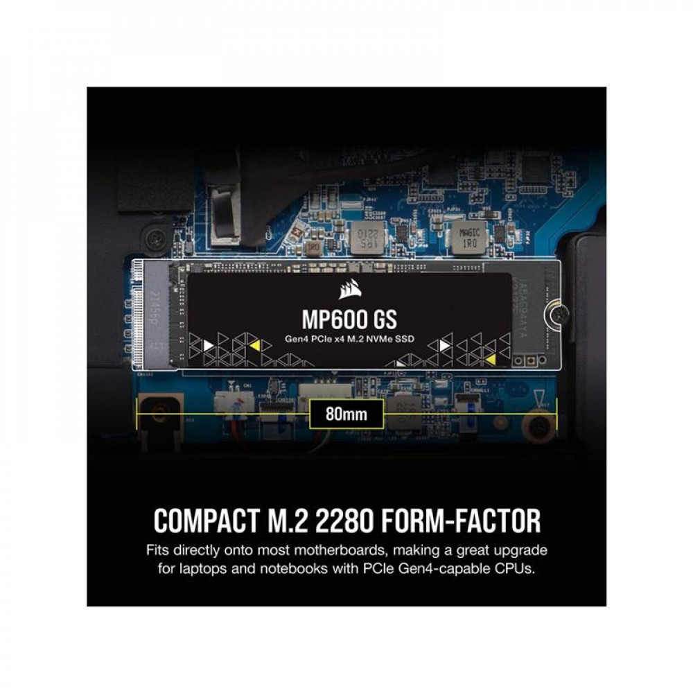 Накопитель SSD 1TB M.2 NVMe Corsair MP600 GS M.2 2280 PCIe Gen4.0 x4 3D TLC (CSSD-F1000GBMP600GS)
