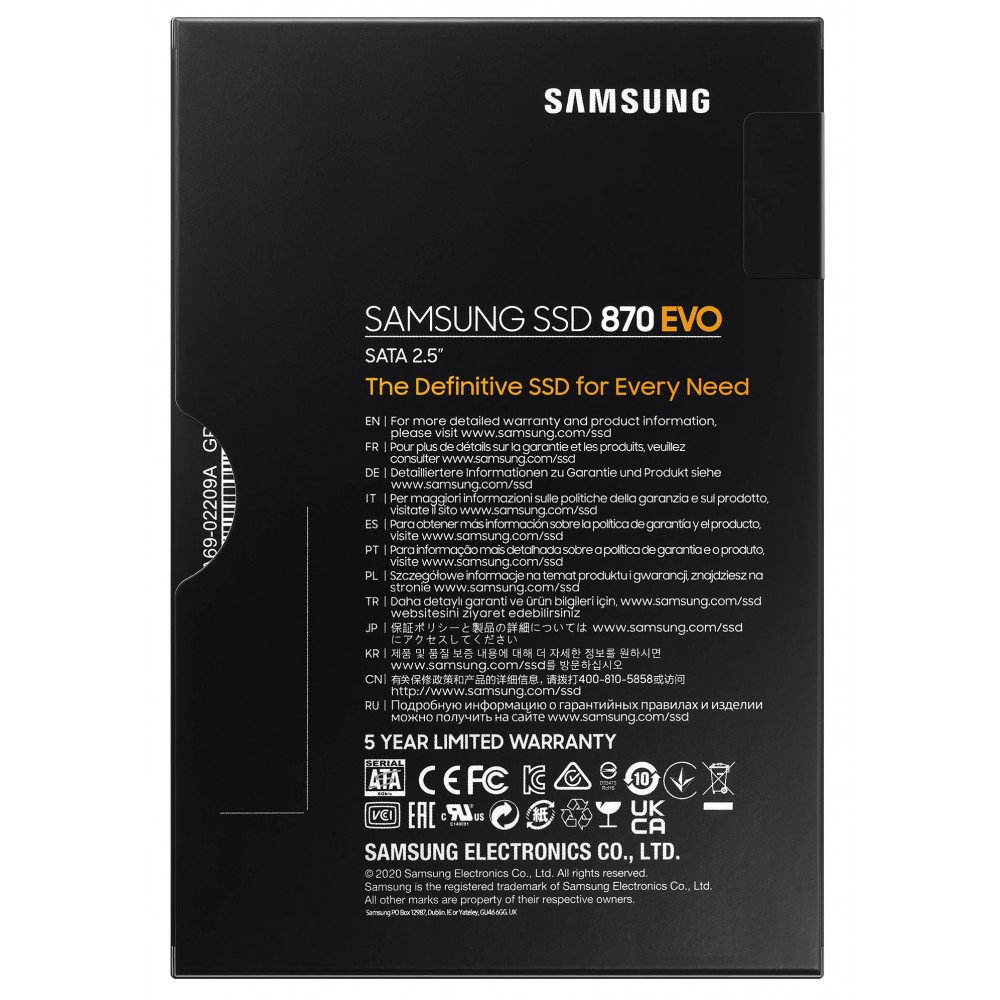 Накопитель SSD 500GB Samsung 870 EVO 2.5" SATAIII MLC (MZ-77E500B/EU)