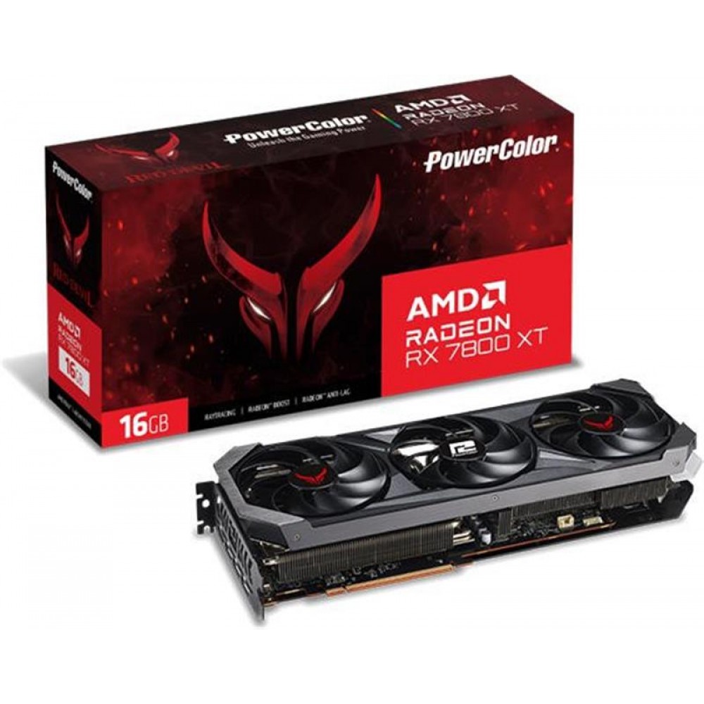 Видеокарта AMD Radeon RX 7800 XT 16GB GDDR6 Red Devil PowerColor (RX 7800 XT 16G-E/OC)