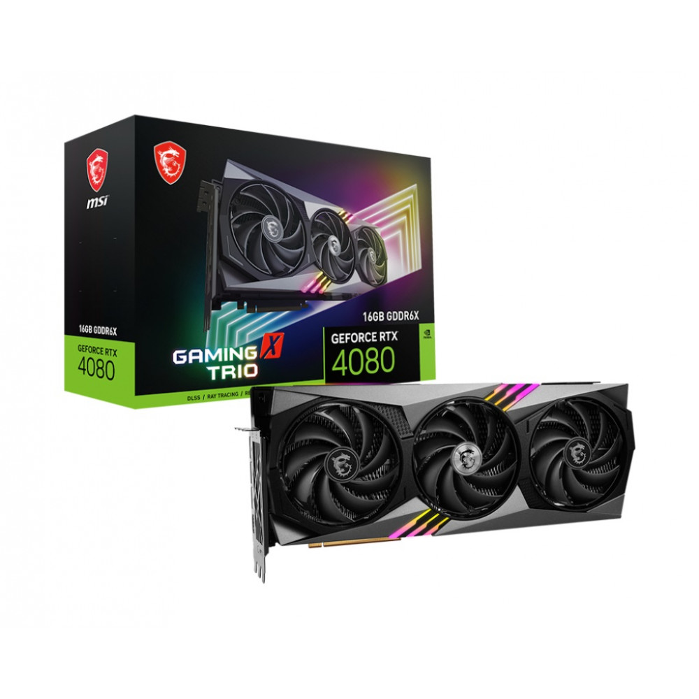 Видеокарта GF RTX 4080 16GB GDDR6X Gaming X Trio MSI (GeForce RTX 4080 16GB GAMING X TRIO)
