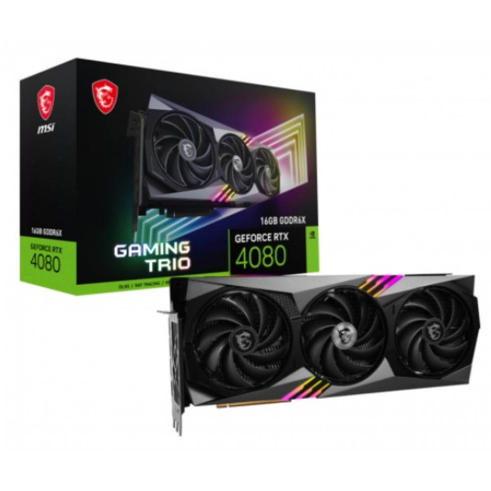 Відеокарта GF RTX 4080 16GB GDDR6X Gaming Trio MSI (GeForce RTX 4080 16GB GAMING TRIO)