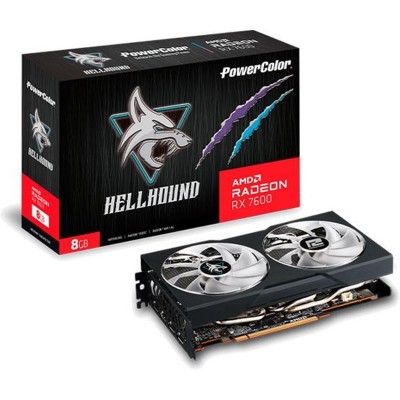 Видеокарта AMD Radeon RX 7600 8GB GDDR6 Hellhound PowerColor (RX 7600 8G-L/OC)