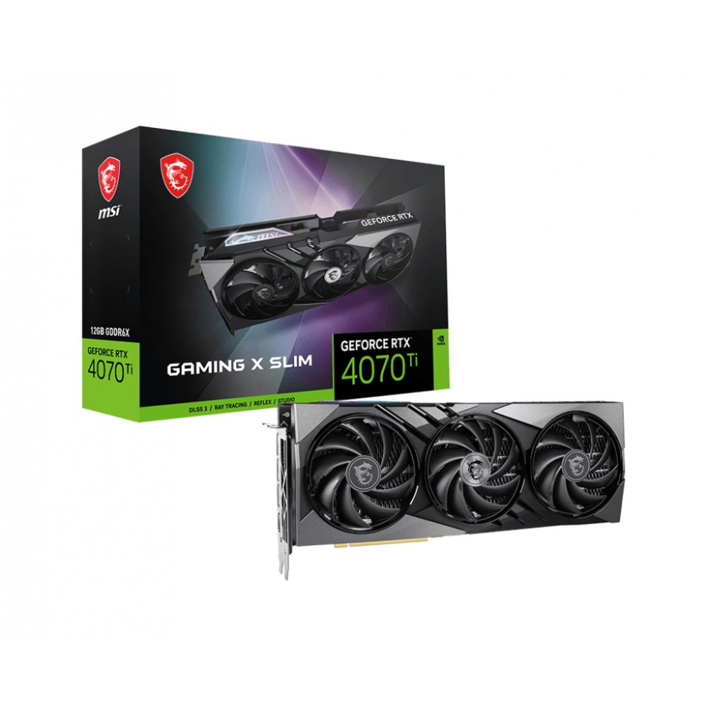 Відеокарта GF RTX 4070 Ti 12GB GDDR6X Gaming X Slim MSI (GeForce RTX 4070 Ti GAMING X SLIM 12G)