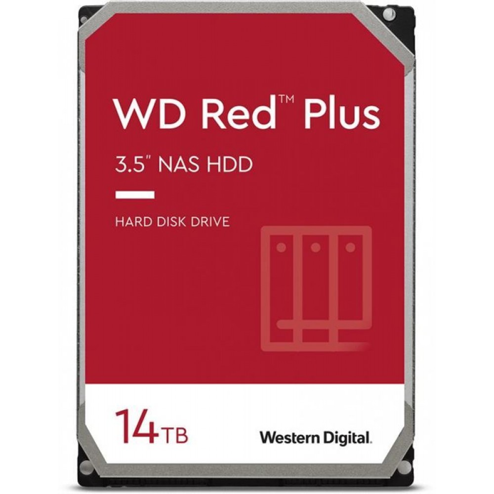 Накопичувач HDD SATA 14.0TB WD Red Plus 7200rpm 512MB (WD140EFGX)
