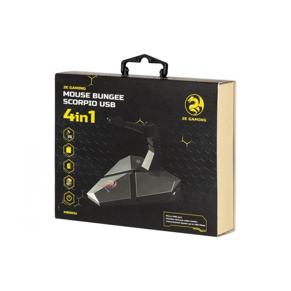 Тримач кабеля 2E Gaming Mouse Bungee Scorpio USB Silver (2E-MB001U)