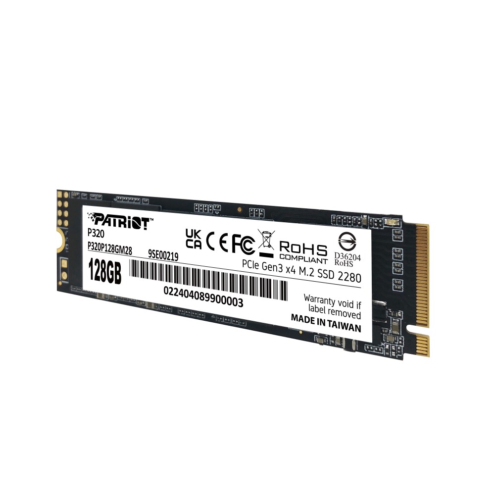 Накопичувач SSD 128GB Patriot P320 M.2 2280 PCIe 3.0 x4 NVMe TLC (P320P128GM28)