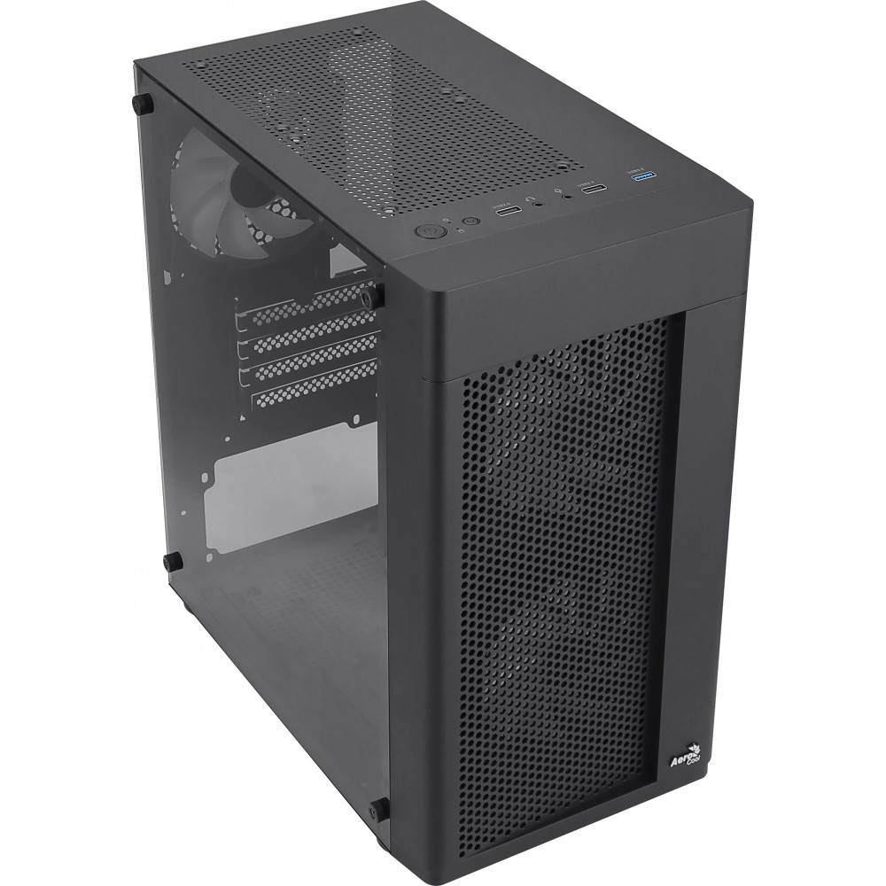 Корпус AeroCool Hexform-G-BK-v2 (ACCX-PV38002.11) Black + БП VX Plus 500 500W