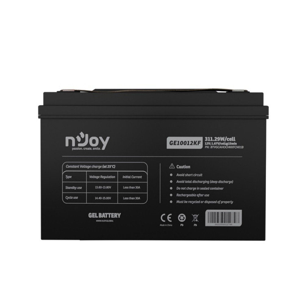 Аккумуляторная батарея Njoy GE10012KF 12V 100AH ​​(BTVGCAHOCHKKFCN01B) GEL