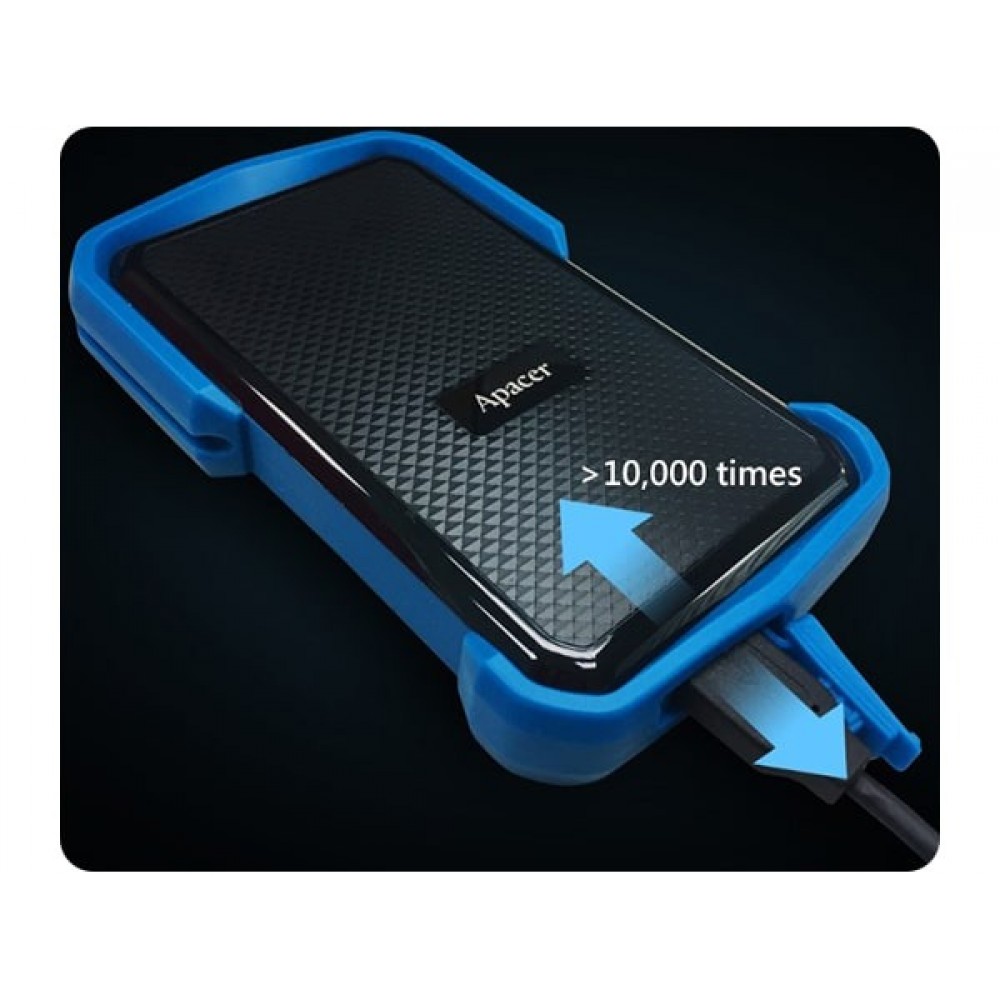 Зовнішній жорсткий диск 2.5" USB 1.0TB Apacer Apacer AC631 Black/Blue (AP1TBAC631U-1)