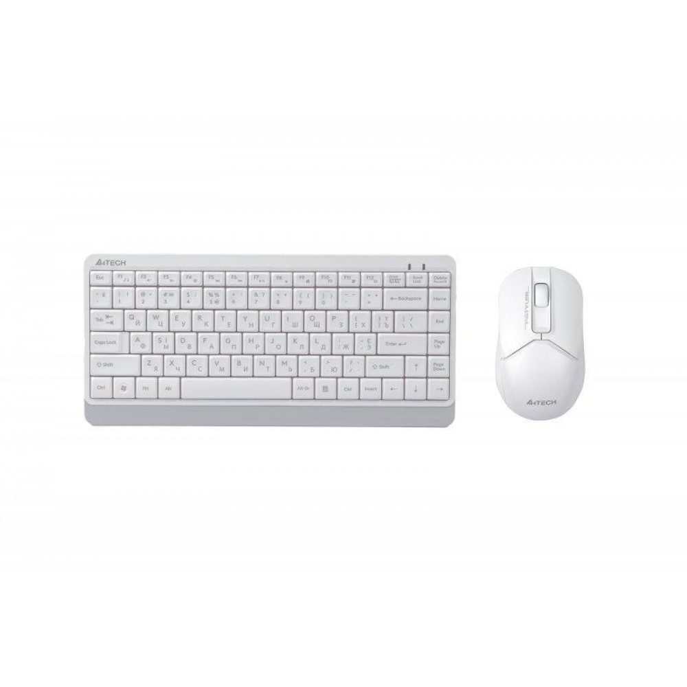 Комплект (клавиатура, мышка) беспроводной A4Tech FG1112S White USB