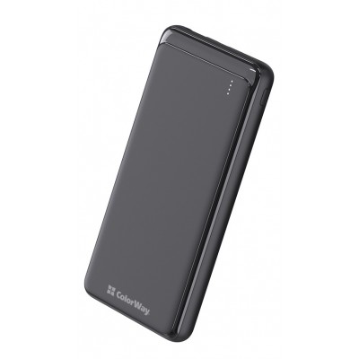 Power Bank ColorWay Slim 10000mAh Black (CW-PB100LPF2BK)