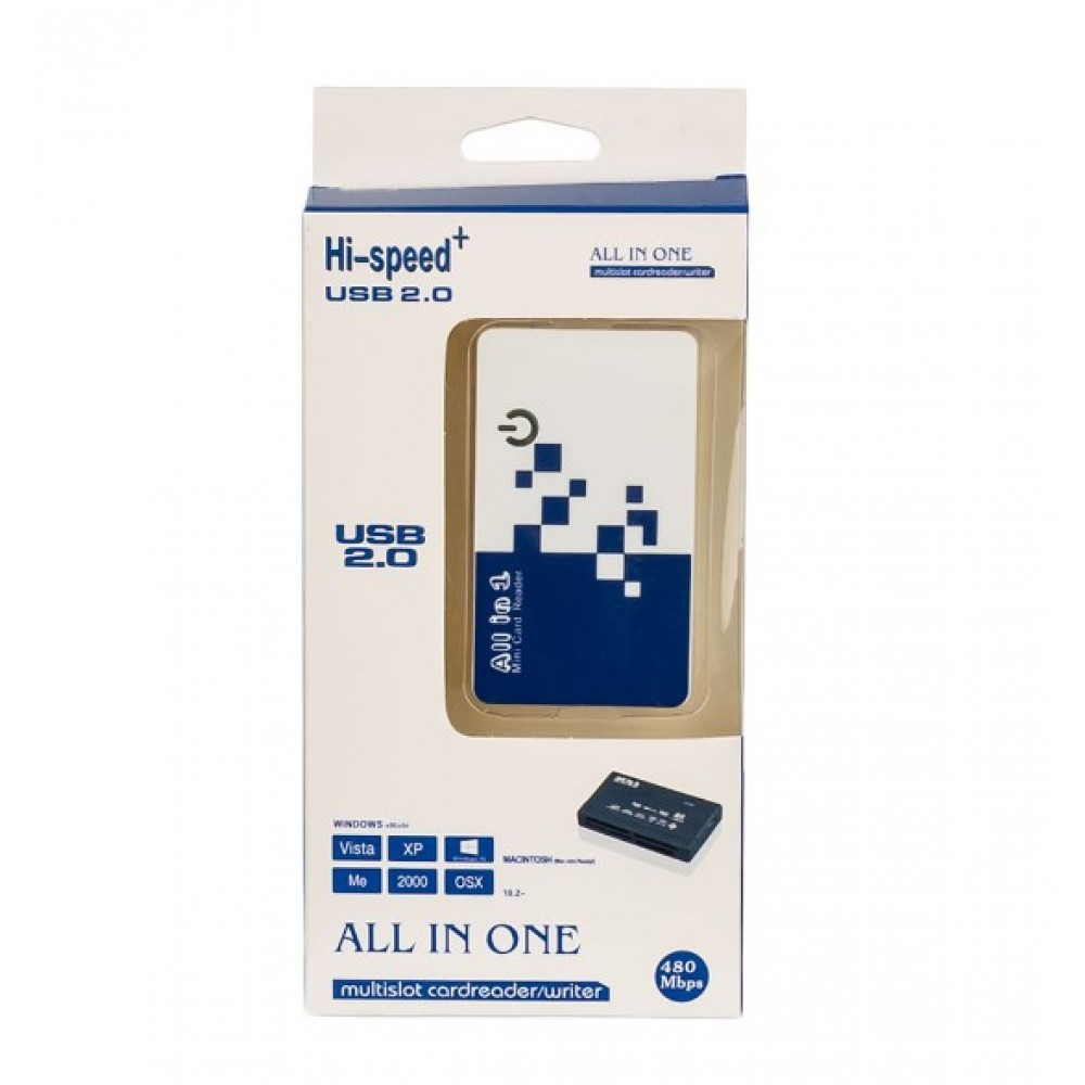 Кардидер USB 2.0 Atcom TD2029 MS, SD, microSD/TF, M2 Black (AT10729)