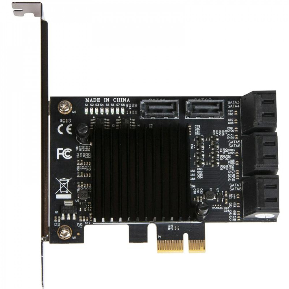 Плата расширения Frime (ECF-PCIEto8SATAIII001) PCI-E-8хSATAIII, 88SE9215