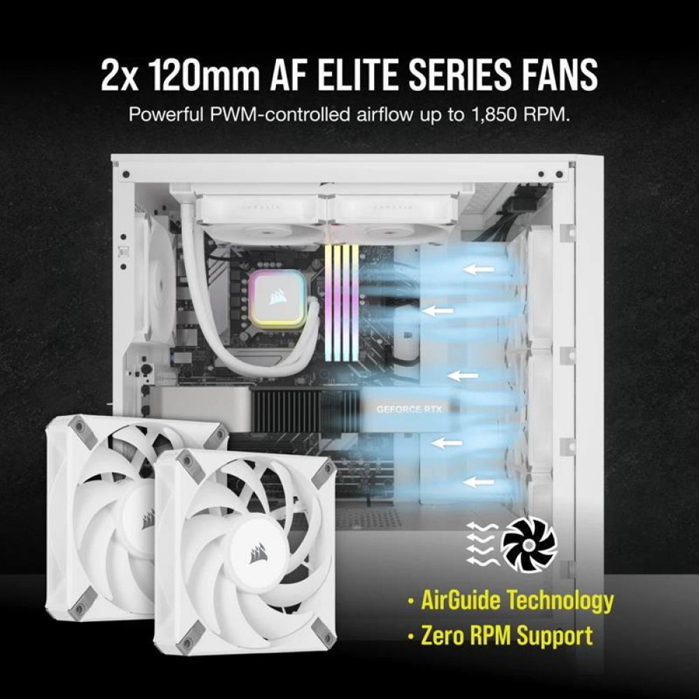 Система водяного охлаждения Corsair iCUE H100i RGB Elite Liquid CPU Cooler White (CW-9060078-WW)