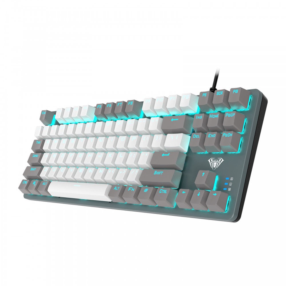 Клавиатура Aula Mechanical F3287 White/Grey Keycap KRGD Blue (6948391240688)