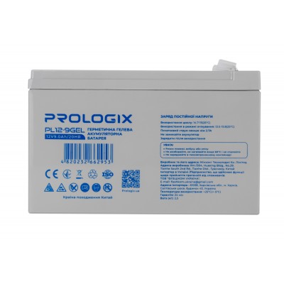 Акумуляторна батарея Prologix 12V 9AH (PL12-9GEL) GEL