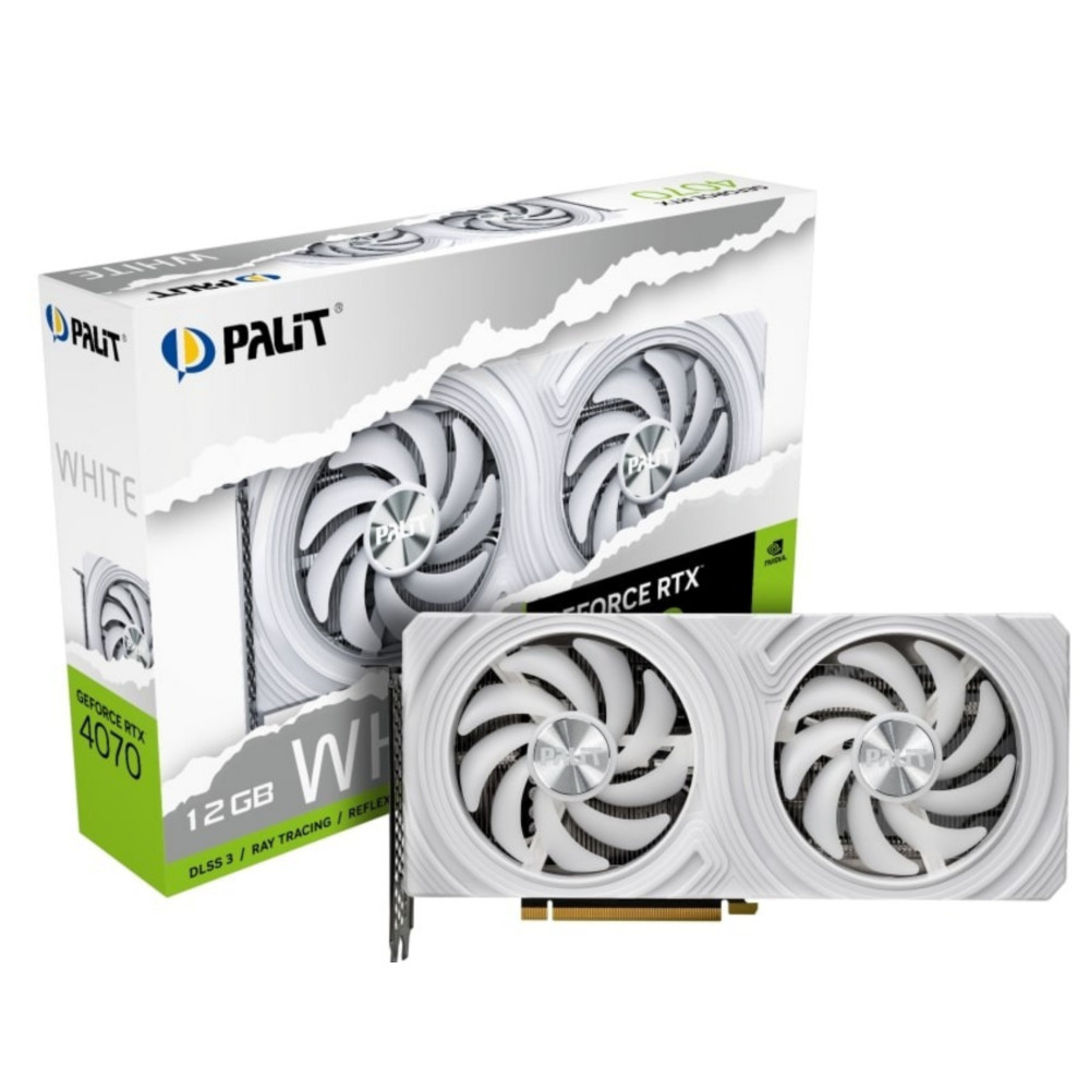 Відеокарта GF RTX 4070 12GB GDDR6X White Palit (NED4070019K9-1047L)