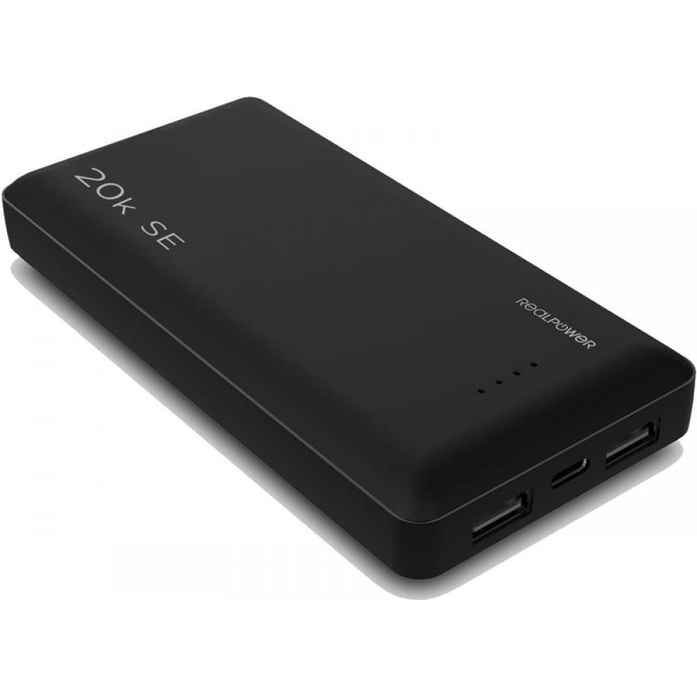 Power Bank RealPower PB-20k SE Powerbank 20000mAh Black (PB-20k)