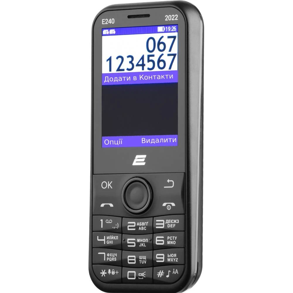 Мобiльний телефон 2E E240 2022 Dual Sim Black (688130245159)