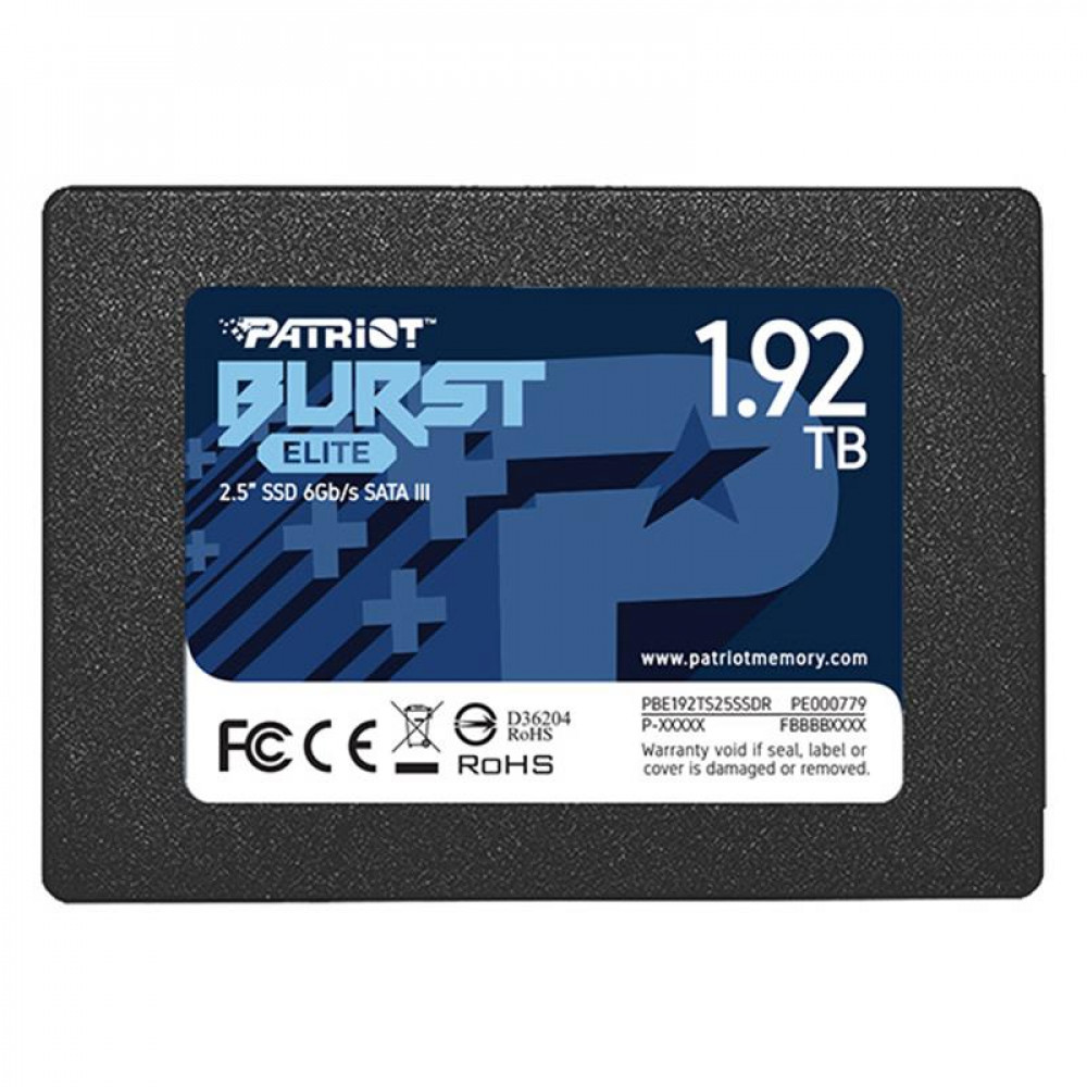 Накопичувач SSD 1.92TB Patriot Burst Elite 2.5" SATAIII TLC (PBE192TS25SSDR)