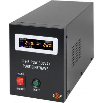 ДБЖ LogicPower LPY-B-PSW-800VA+ (560Вт)5A/15A, з правильною синусоїдою 12V